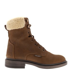 Floris Tan Leather Lace-Up Ankle Boots